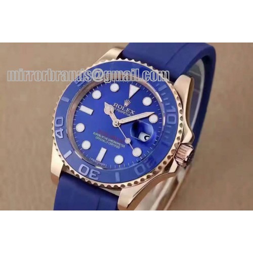Rolex YachtMaster 116655 40mm RG/RU Blue Noob Asia 3135