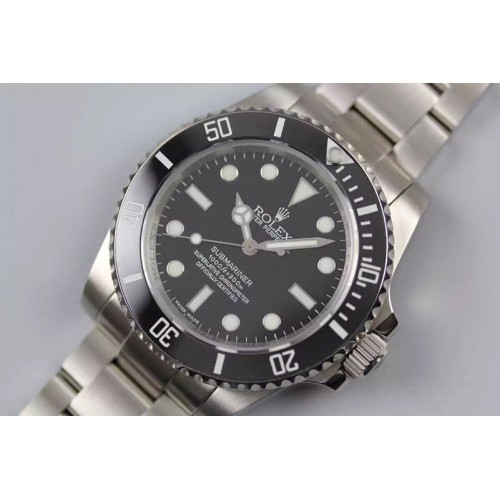 Rolex Submariner 114060 No Date Black Ceramic LF Best Edition on SS Bracelet SA3135