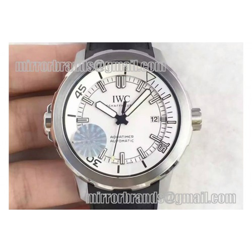 IWC Aquatimer Automatic SS IW329003 V6F 1:1 Best Edition on Black Rubber Strap MIYOTA 9015