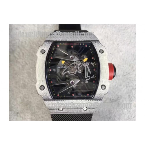 Richard Mille RM027-2 White Carbon Fiber Case Skeleton Dial on Black Nylon Strap 6T51 Richard Mille RM027-2 White Carbon Fiber Case Skeleton Dial on Black Nylon Strap 6T51