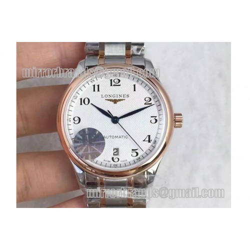 Longines Masters Collection SS/RG/LE White Asian 2836