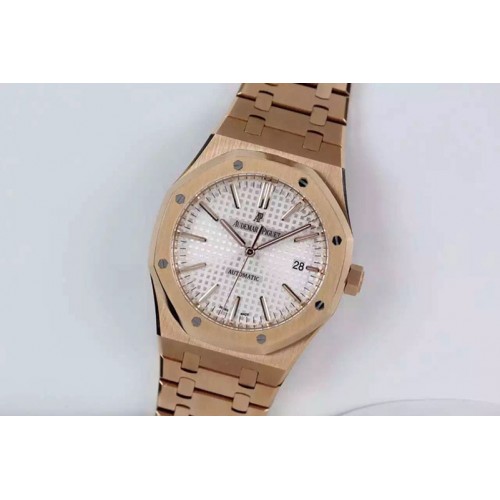 Audemars Piguet Royal Oak 41mm 15400 RG JF 1:1 Best Edition Silver Dial on RG Bracelet A3120