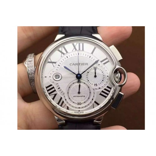Ballon Bleu de Cartier Chronograph SS/LE White Dial A7750