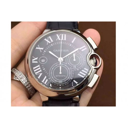 Ballon Bleu de Cartier Chronograph SS/LE Black Dial A7750