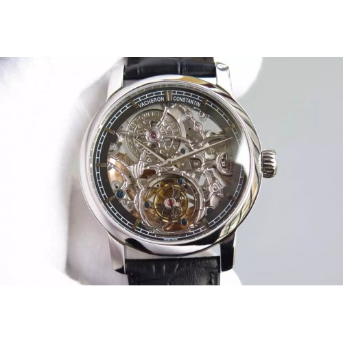 Vacheron Constantin The Patrimony Tourbillon SS TF Best Edition Black Inner Bezel Skeleton Dial Vacheron Constantin The Patrimony Tourbillon SS TF Best Edition Black Inner Bezel Skeleton Dial