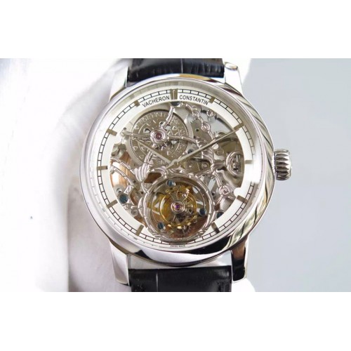 Vacheron Constantin The Patrimony Tourbillon SS TF Best Edition White Inner Bezel Skeleton Dial Vacheron Constantin The Patrimony Tourbillon SS TF Best Edition White Inner Bezel Skeleton Dial