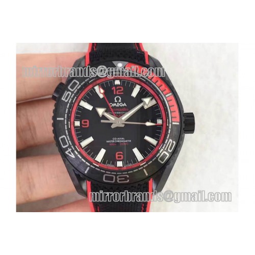 Omega Planet Ocean GMT Deep Black PVD/RU Red JHF A2824 Mod 8906