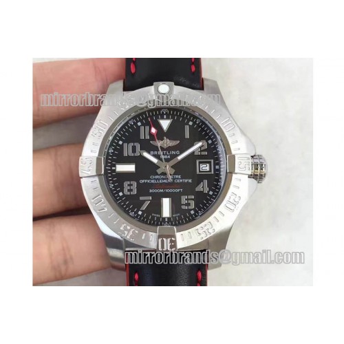 Breitling Avenger II Seawolf SS/LE Black Num Asian 2824
