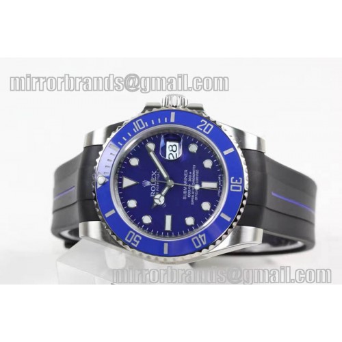 Rolex Submariner 116619 LB Blue Ceramic V7 1:1 Noob Best Edition Rubber B Strap SA3135