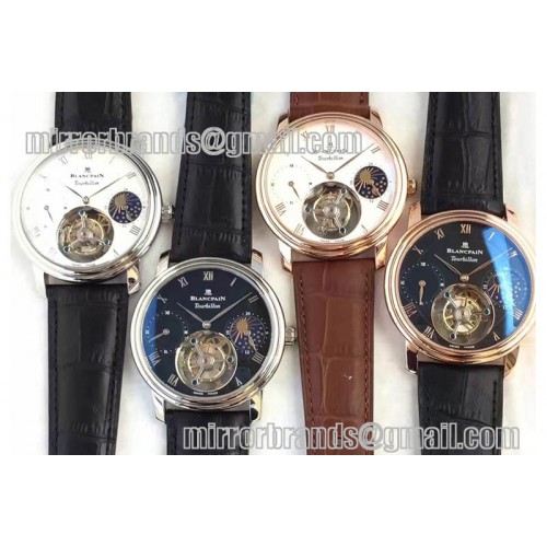 Blancpain Moonphase Tourbillon RG/SS/LE White/Black