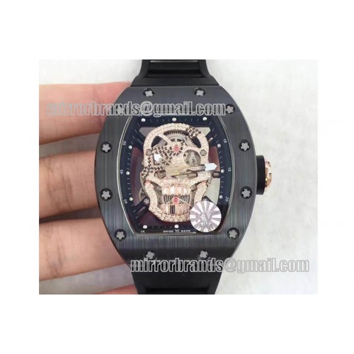 Richard Mille RM052 Diamond Pirates Skull Tourb CER/RU MY9015 Mod Richard Mille RM052 Diamond Pirates Skull Tourb CER/RU MY9015 Mod