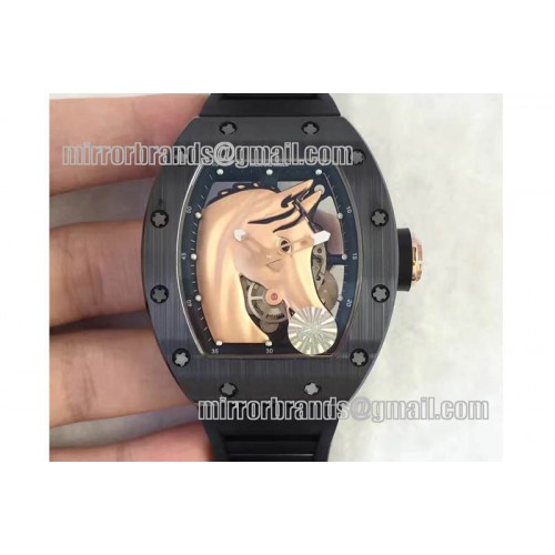 Richard Mille RM52-02 Gold Horse Limited Ed CER/VRU Black Custom Richard Mille RM52-02 Gold Horse Limited Ed CER/VRU Black Custom