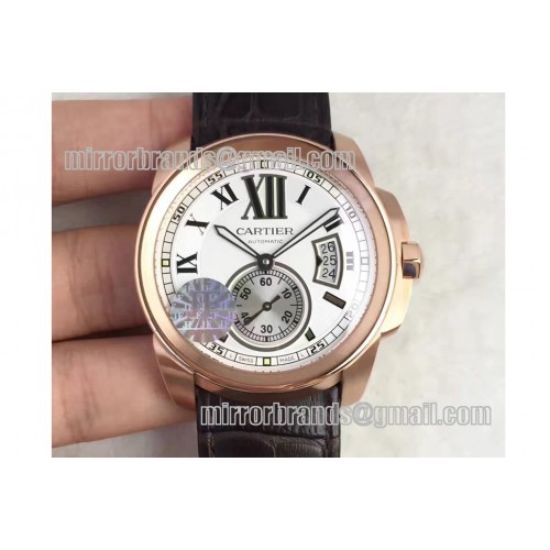 Calibre De Cartier RG/LE White Miyita 8205