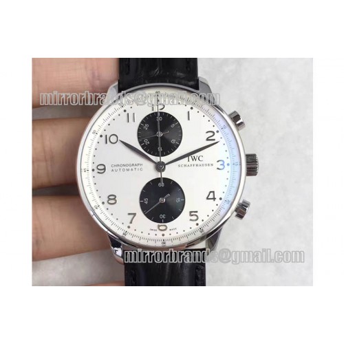 IWC Portuguese Chrono SS/LE Wht/Black ZF A-7750