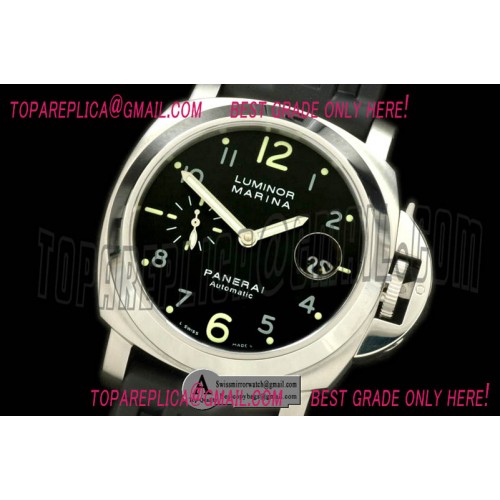 Panerai Luminor Marina Automatic 44mm Pam 164N SS Rubber Black A7750 Replica Watches