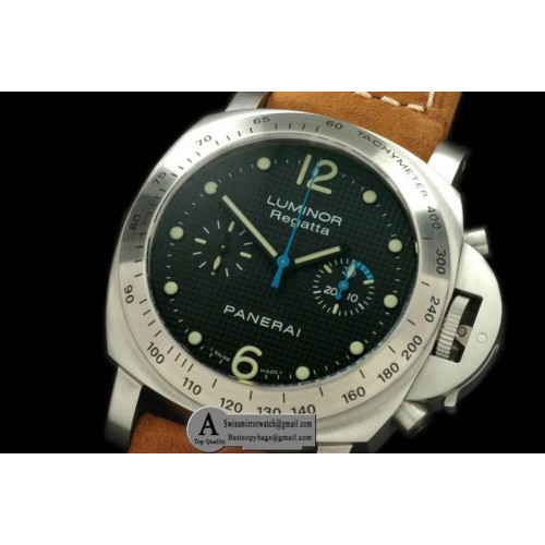 Panerai PN308 Regetta Chrono SS Leather A-7750 Replica Watches
