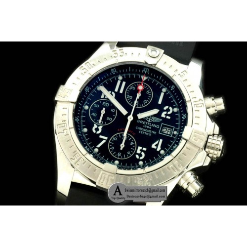 Breitling Avenger SS Rubber Black A-7750 28800 Replica Watches