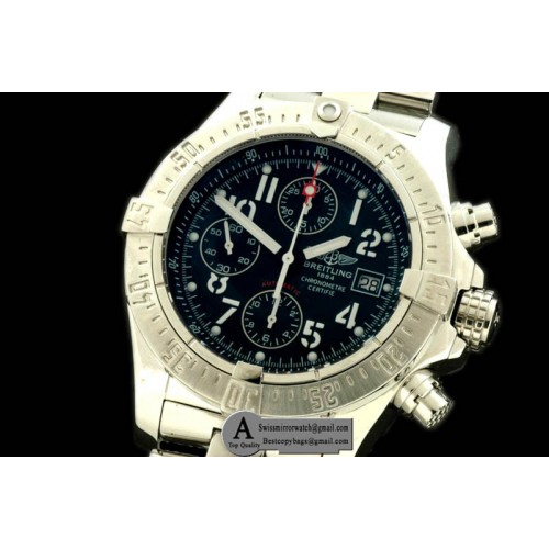 Breitling Avenger SS SS Black A-7750 28800 Replica Watches