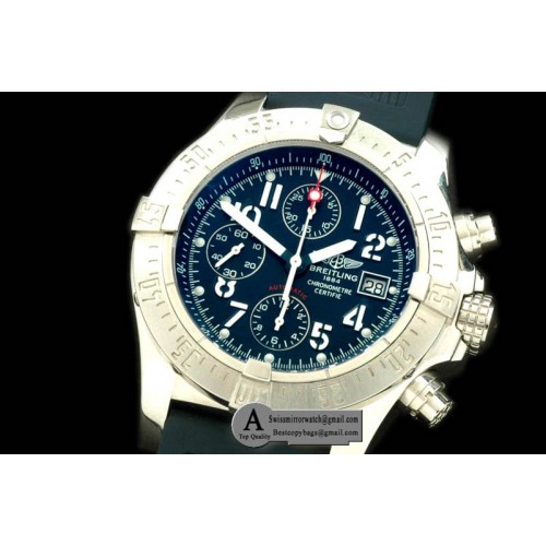 Breitling Avenger SS Rubber Blue A-7750 28800 Replica Watches