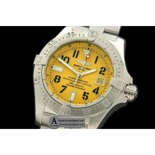 Breitling Seawolf V2 SS/SS Yellow Replica Watches