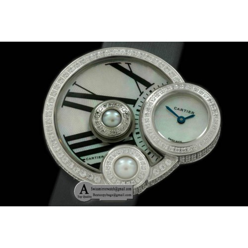Cartier WJ304850 Perle De Cartier SS/Stainless Steel /Diamond White Swiss Quartz Replica Watches Cartier WJ304850 Perle De Cartier SS/Stainless Steel /Diamond White Swiss Quartz Replica Watches