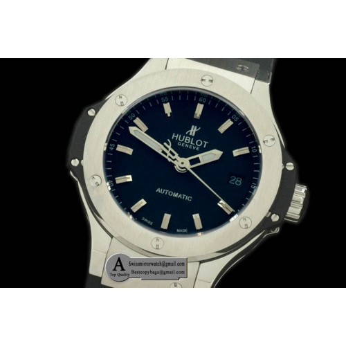 Hublot Classic Fusion SS Rubber Black Asian 2824 Replica Watches