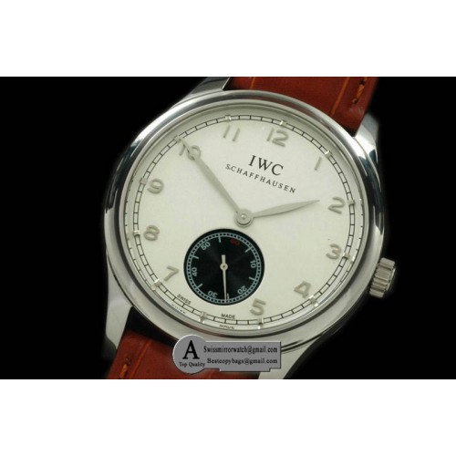 IWC Portuguese Vintage Auto SS Leather White Asia 2824 28800b Replica Watches IWC Portuguese Vintage Auto SS Leather White Asia 2824 28800b Replica Watches