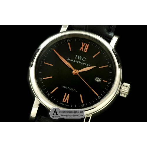 IWC Portofino Automatic SS/LE Black Asia 2892
