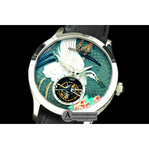 Jaeger-LeCoultre Porcelain Crane Tourbillon SS LE Green Flying Tourbillo