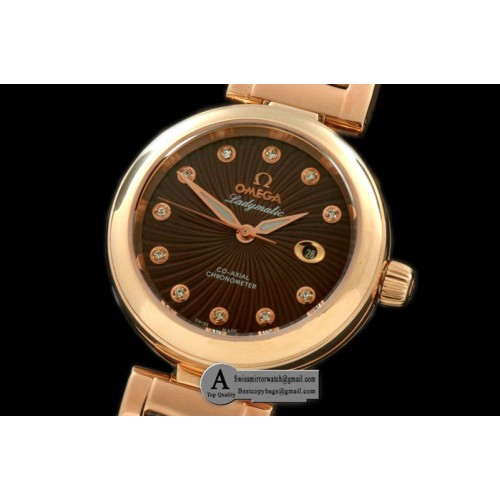 Omega 425.60.34.20.63.001 Deville Ladymatic Rose Gold/Rose Gold Brown S-2671 Replica Watches Omega 425.60.34.20.63.001 Deville Ladymatic Rose Gold/Rose Gold Brown S-2671 Replica Watches