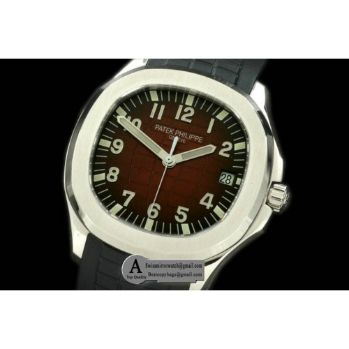 Patek Philippe Aquanaut Jumbo V3 Auto SS Rubber Brown Swiss Eta 2824-2 Replica Watches
