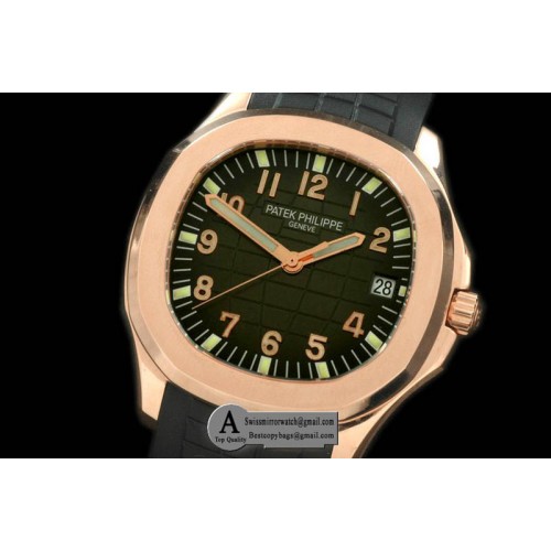 Patek Philippe Aquanaut Jumbo V3 Auto Rose Gold Rose Gold Black Asian 4813 28800 Replica Watches