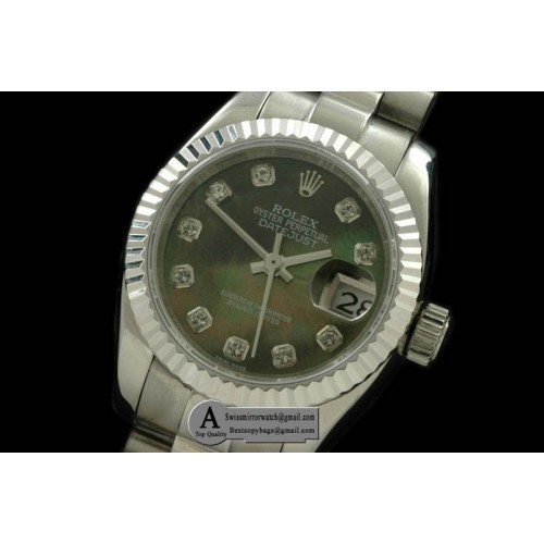 Rolex SS President MOP Green Diamond Swiss Eta 2671-2 Replica Watches