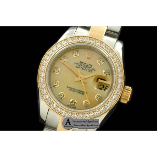 Rolex SS/Yellow Gold Oyster MOP Gold Diamond Swiss Eta 2671-2 Replica Watches Rolex SS/Yellow Gold Oyster MOP Gold Diamond Swiss Eta 2671-2 Replica Watches