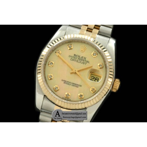 Rolex SS/Yellow Gold Jubilee MOP Gold Diamond Swiss Eta 2836-2 Replica Watches Rolex SS/Yellow Gold Jubilee MOP Gold Diamond Swiss Eta 2836-2 Replica Watches