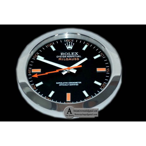 Rolex Dealer Clock Milgauss Style Black Japanese Quartz Replica Watches