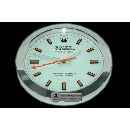 Rolex Dealer Clock Milgauss Style White Japanese Quartz Replica Watches