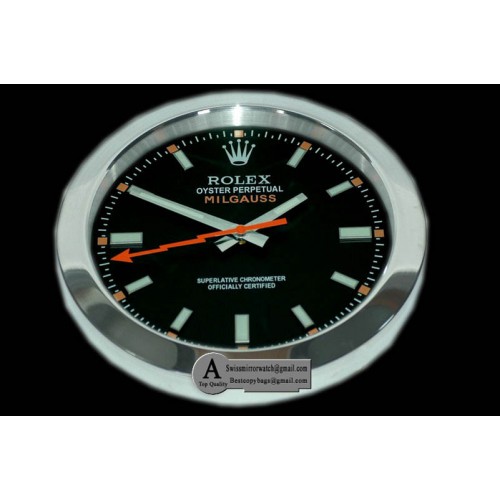 Rolex Dealer Clock Milgauss Style Black Japanese Quartz Replica Watches