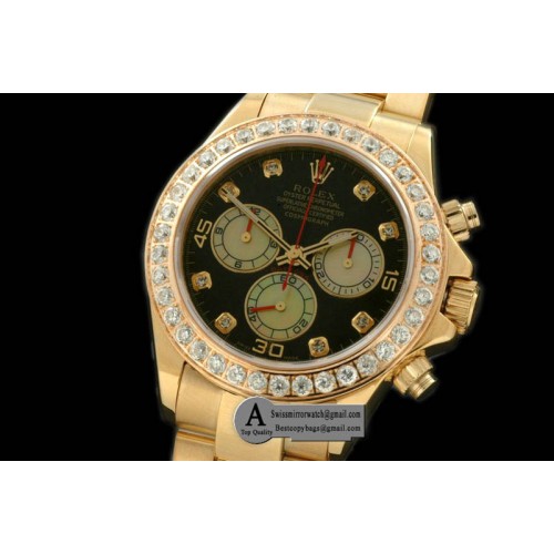 Rolex Daytona 2011 Yellow Gold Diamond Yellow Gold Black White Diamond A 7750 Sec@6 28800 Replica Watches Rolex Daytona 2011 Yellow Gold Diamond Yellow Gold Black White Diamond A 7750 Sec@6 28800 Replica Watches
