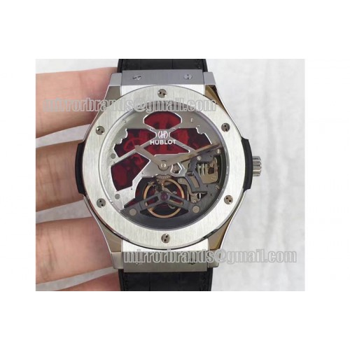 Hublot Classic Fusion 45mm Tourbillon SS/LE Silver Asian Auto