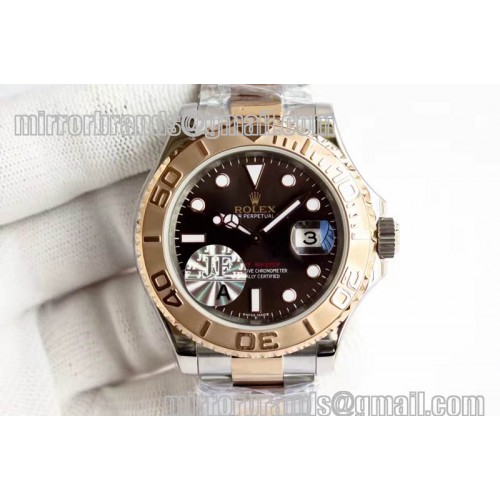 Rolex Yacht-Master 116621 JF Best Edition Brown Dial on SS/RG Bracelet SA3135 Rolex Yacht-Master 116621 JF Best Edition Brown Dial on SS/RG Bracelet SA3135