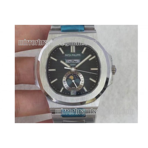 Patek Philippe Patek Philippe Nautilus 5726 Complicated SS Black Textured Dial on SS Bracelet A324