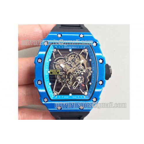Richard Mille RM35-01 Rafa Blue Forge Carbon Blue Inner Bezel Skeleton Dial Richard Mille RM35-01 Rafa Blue Forge Carbon Blue Inner Bezel Skeleton Dial