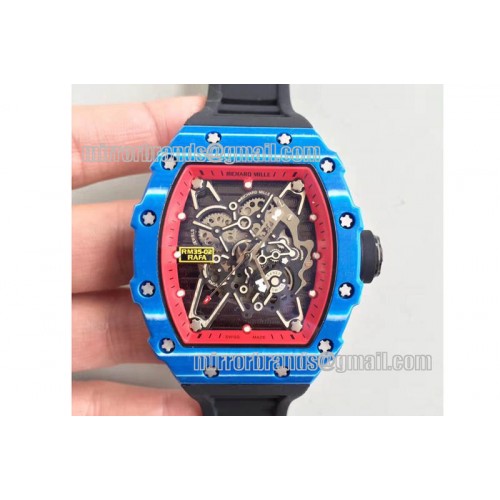Richard Mille RM35-01 Rafa Blue Forge Carbon Red Inner Bezel Skeleton Dial Richard Mille RM35-01 Rafa Blue Forge Carbon Red Inner Bezel Skeleton Dial