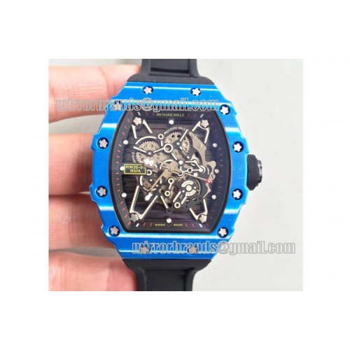 Richard Mille RM35-01 Rafa Blue Forge Carbon Black Inner Bezel Skeleton Dial Richard Mille RM35-01 Rafa Blue Forge Carbon Black Inner Bezel Skeleton Dial