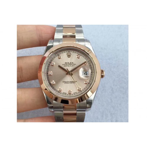 Rolex DayDate II Oversize 41mm 116334 TT President Gold Dial Diamond Markers