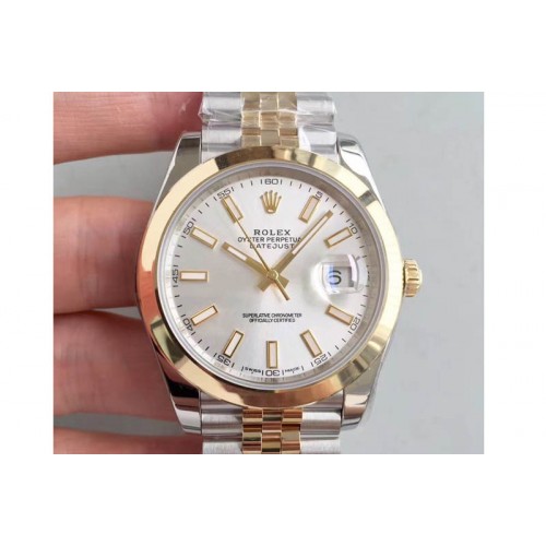 Rolex DateJust 41 126303 Noob YG Wrapped White Dial Stick Marker Jubilee A3235 Rolex DateJust 41 126303 Noob YG Wrapped White Dial Stick Marker Jubilee A3235