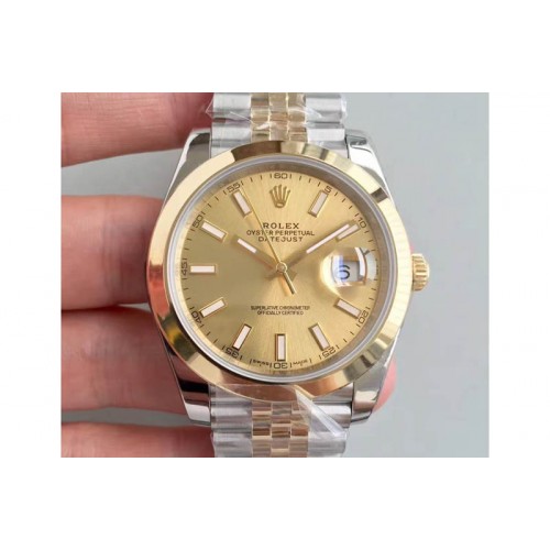 Rolex DateJust 41 126303 Noob YG Wrapped Gold Dial Stick Marker Jubilee A3235 Rolex DateJust 41 126303 Noob YG Wrapped Gold Dial Stick Marker Jubilee A3235