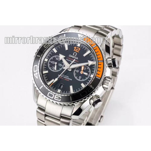 Omega Planet Ocean Master Chronometer Chrono SS Black Dial