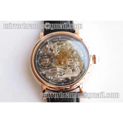 Patek Philippe RG Skeleton Black Dail Asian Hand 6497 Patek Philippe RG Skeleton Black Dail Asian Hand 6497